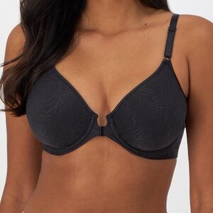 NWT Bali Comfort Revolution Front Close Smoothing Sz 42C Black Underwire Bra